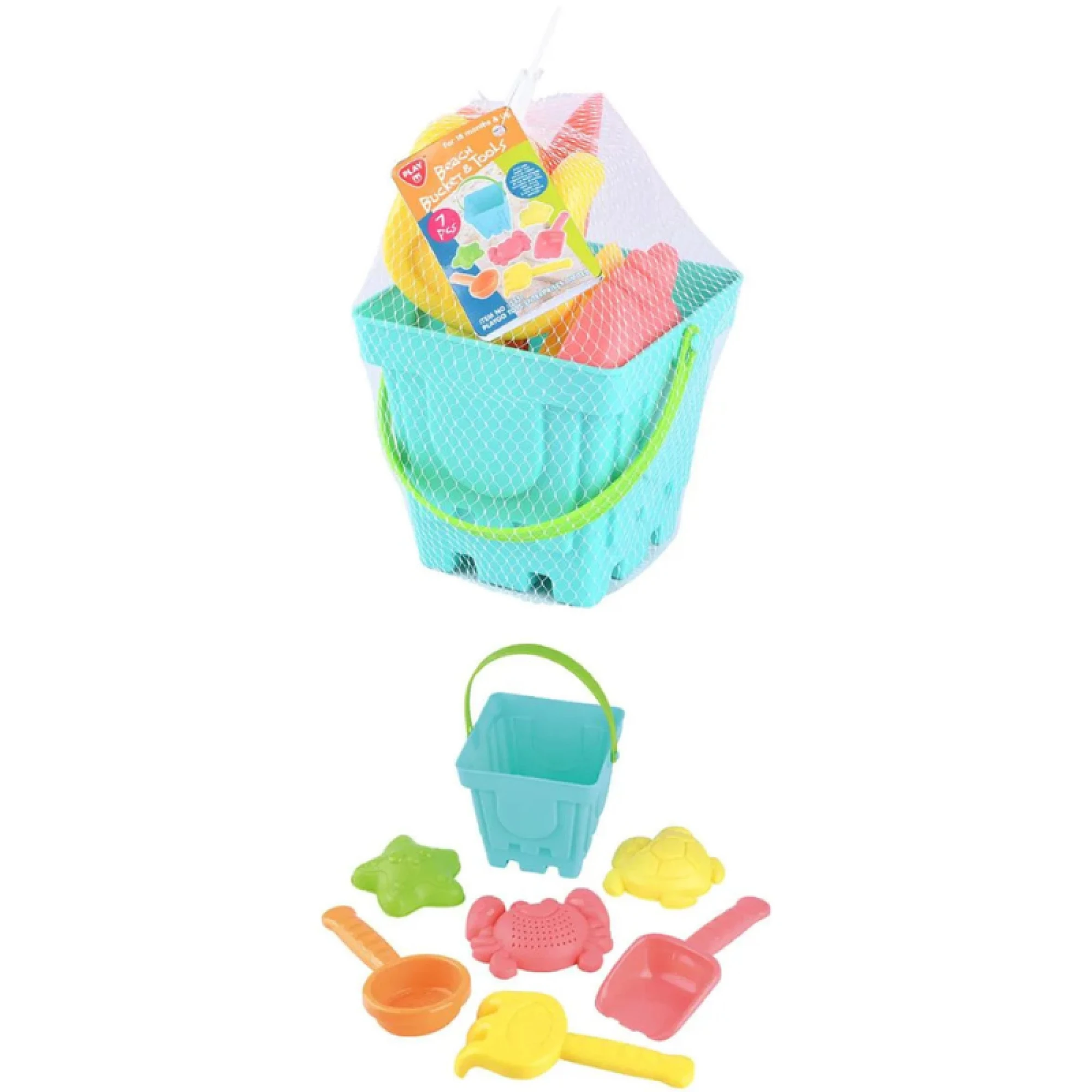 Playgo Beach Bucket &amp; Tools - 7 Pieces