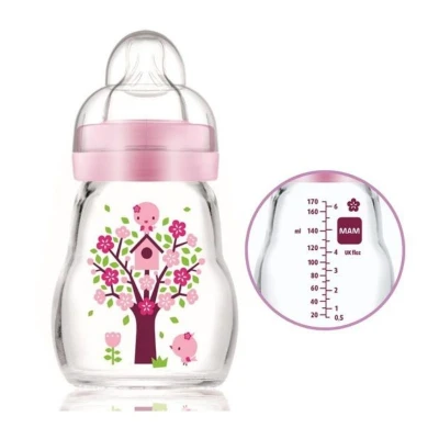 MAM - Feel Good Glass Bottle 170ml - Pink