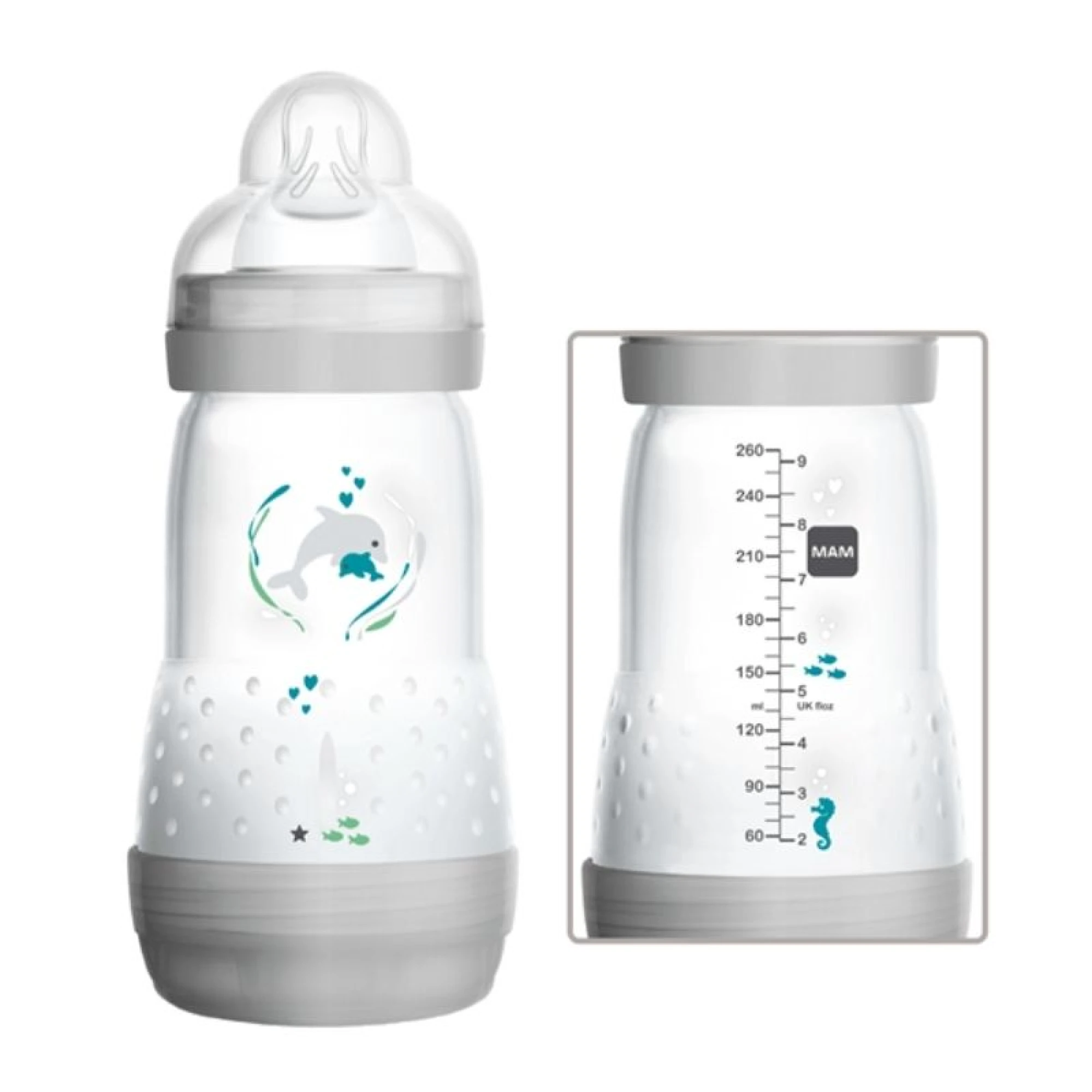 MAM Bottle Easy Start  Anti-Colic 260ml - Gray