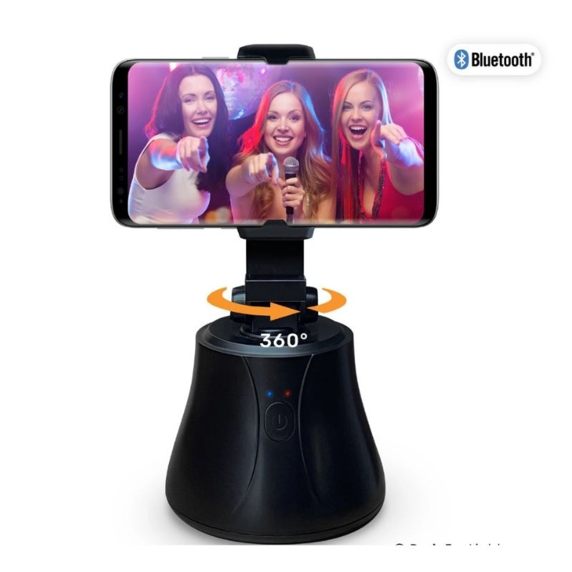 Bluetooth 360° Smart Tracking Phone Holder - Black
