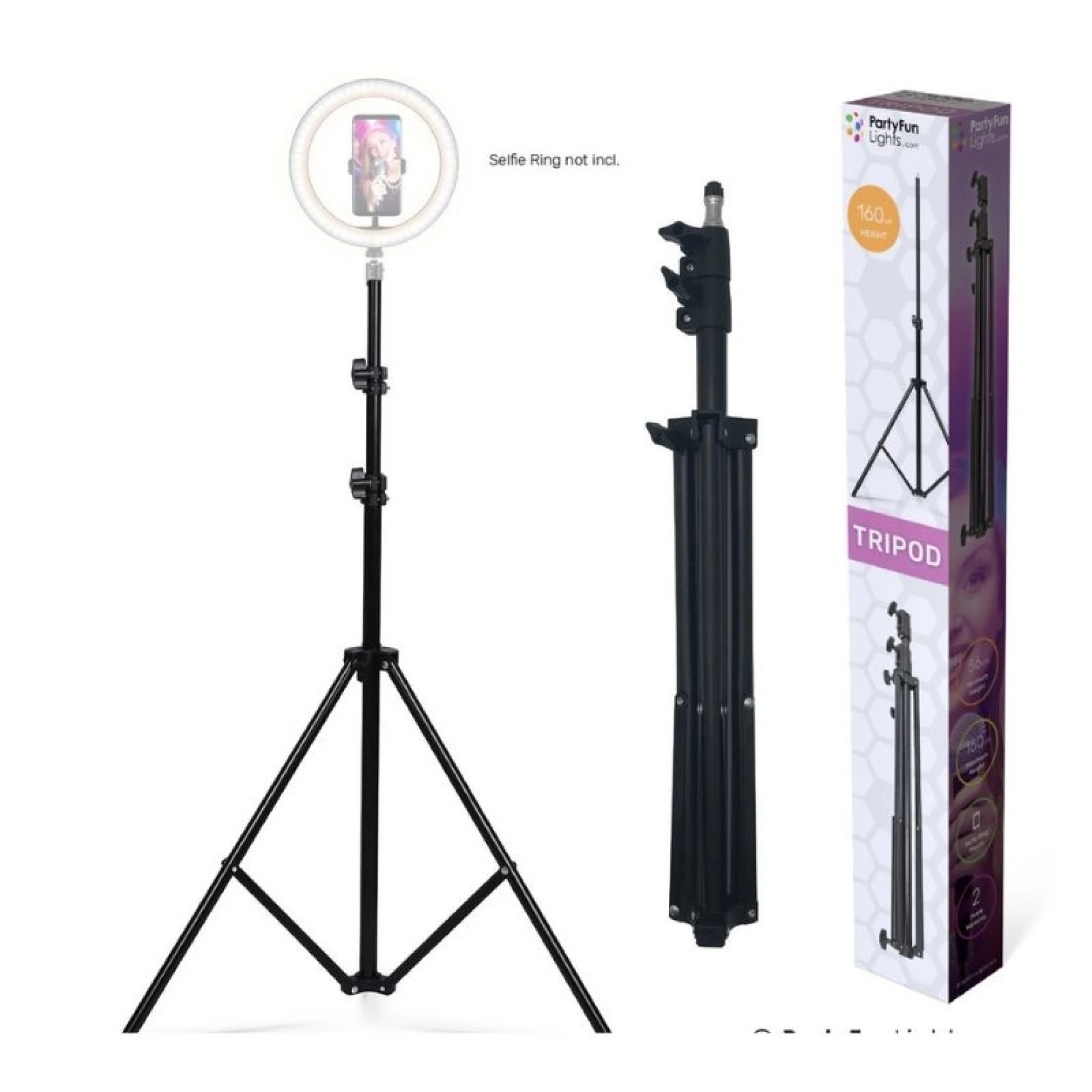 Selfie Ring Light Tripod - Max Height 210 cm
