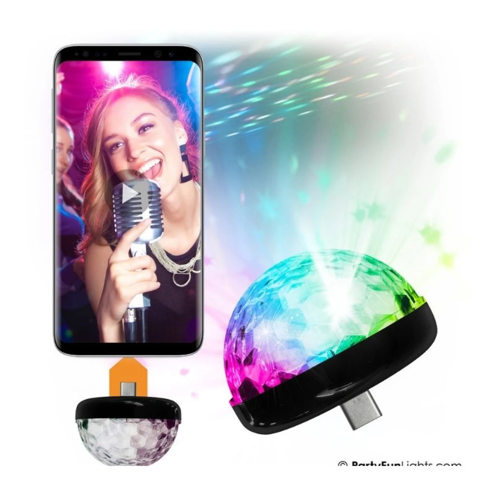 Randomly Flashing and Sound Active USB Phone Party Light