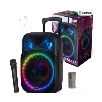 Bluetooth Karaoke Party Speaker with Wireless Microphone and Remote Control