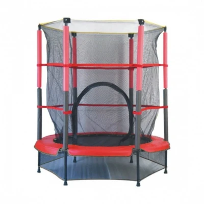 Jump Trampoline 4.5FT with safety enclosure Red