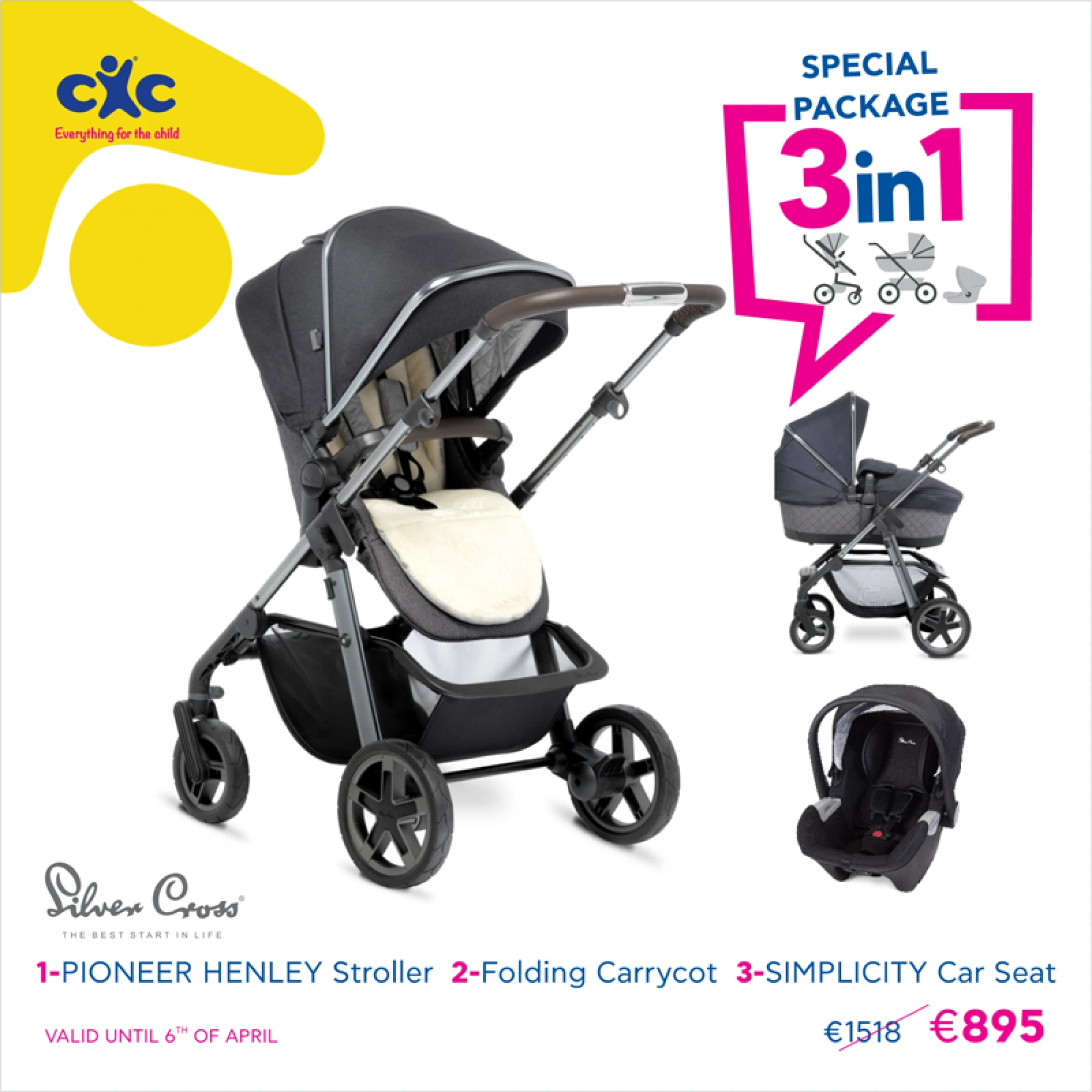 Silver Cross Special Package 3in1 Pioneer Henley